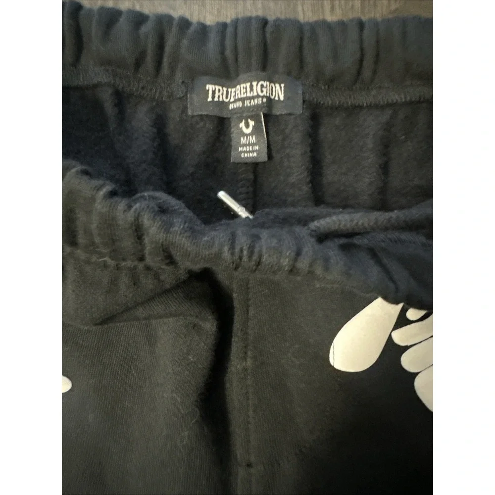 True ReligionMen's True Religion Warped Logo Fleece Shorts Mens Size Medium